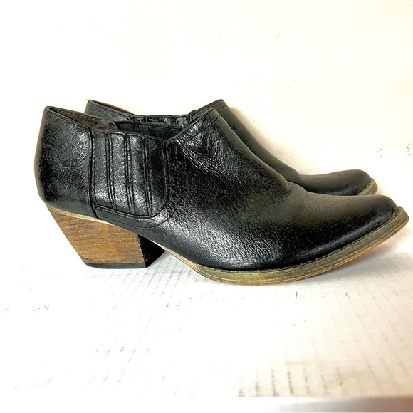 Very Volatile Jackson Black leather Western cowgirl Bootie women size 8 - Picture 2 of 10